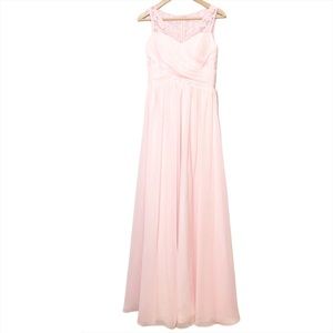 Liposa long chiffon dress Light pink bridesmaids